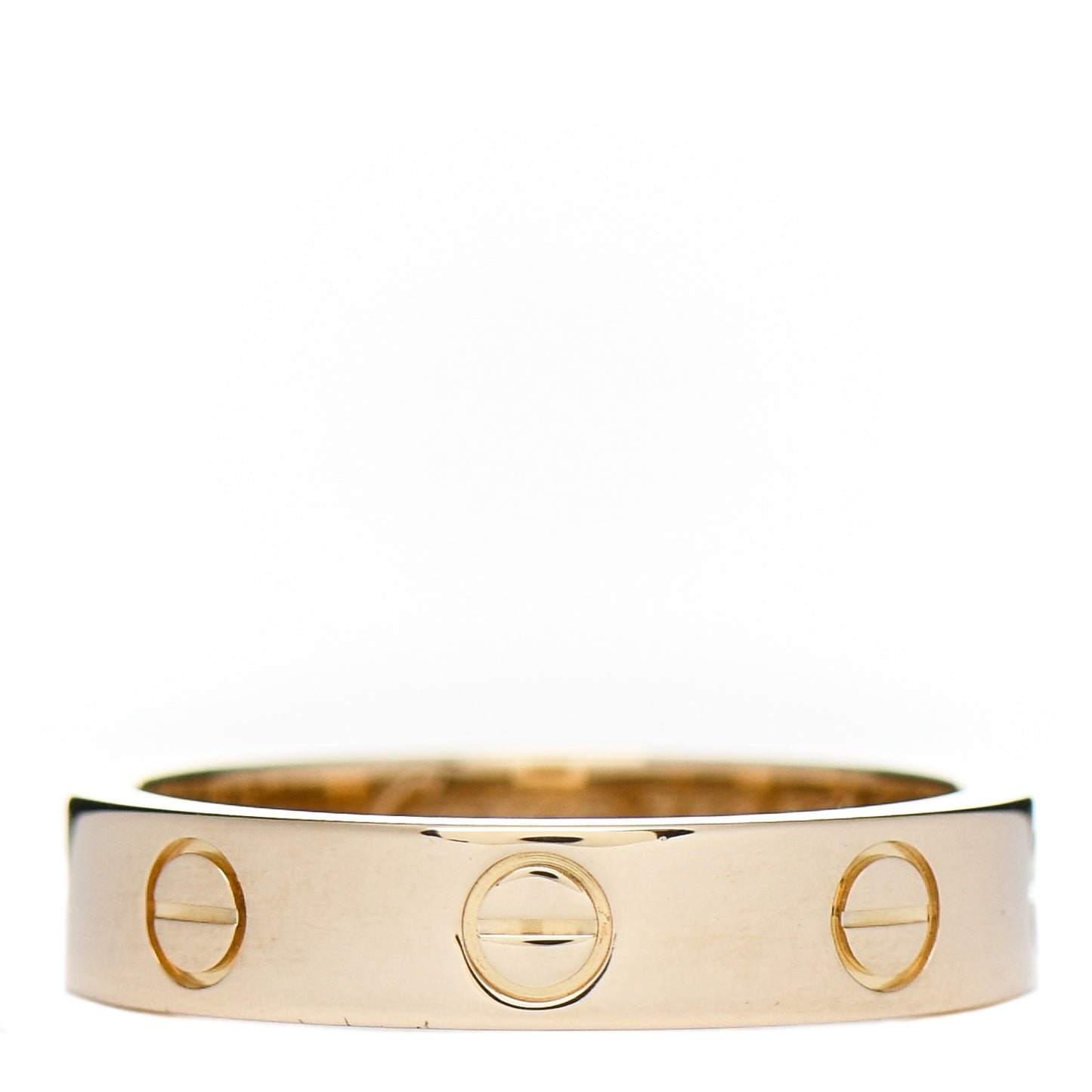 18K Yellow Gold Diamond 4mm LOVE Wedding Band Ring 50 5.25