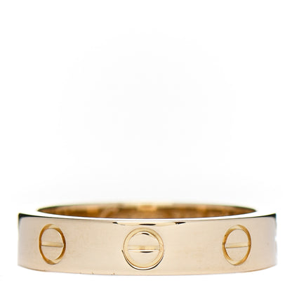 Cartier 18K Yellow Gold Diamond 4mm LOVE Wedding Band Ring 50 5.25 3 of 4