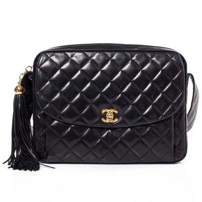 Chanel Lambskin Tassel Camera Case Black 1 of 12