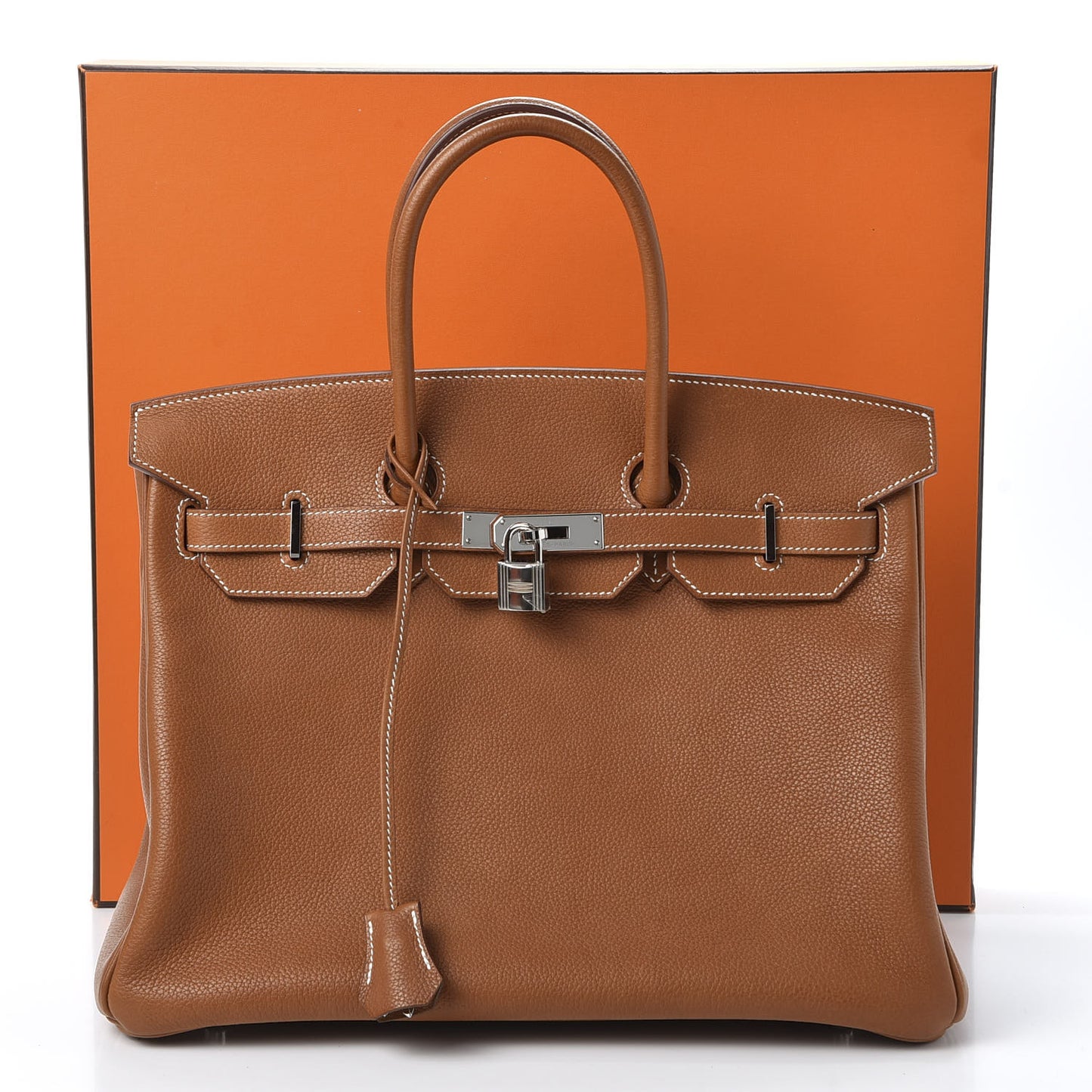 Natural Barenia Faubourg Birkin 35 Fauve
