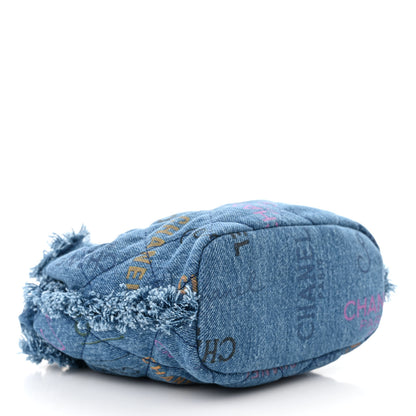 Chanel Denim Quilted Small Mood Bucket With Chain Blue Multicolor 4 of 11