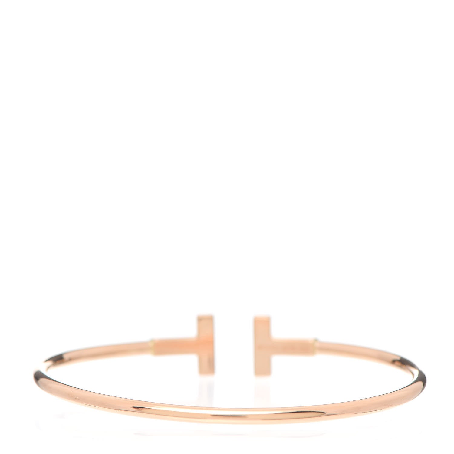 Tiffany 18K Rose Gold T Wire Bracelet 3 of 5