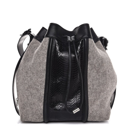 Alexander Wang Elaphe Felt Drawstring Bucket Black 1 of 15