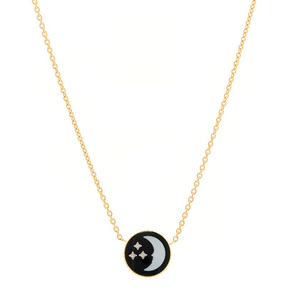 Christian Dior 18K Yellow White Gold Diamond Black Onyx Mother of Pearl Rose Celeste Pendant Necklace 4 of 6