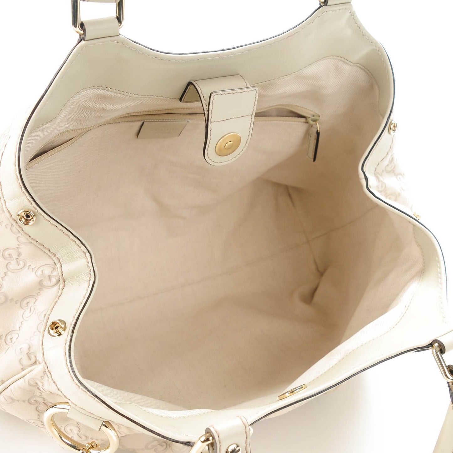 Guccissima Medium Sukey Tote Mystic White