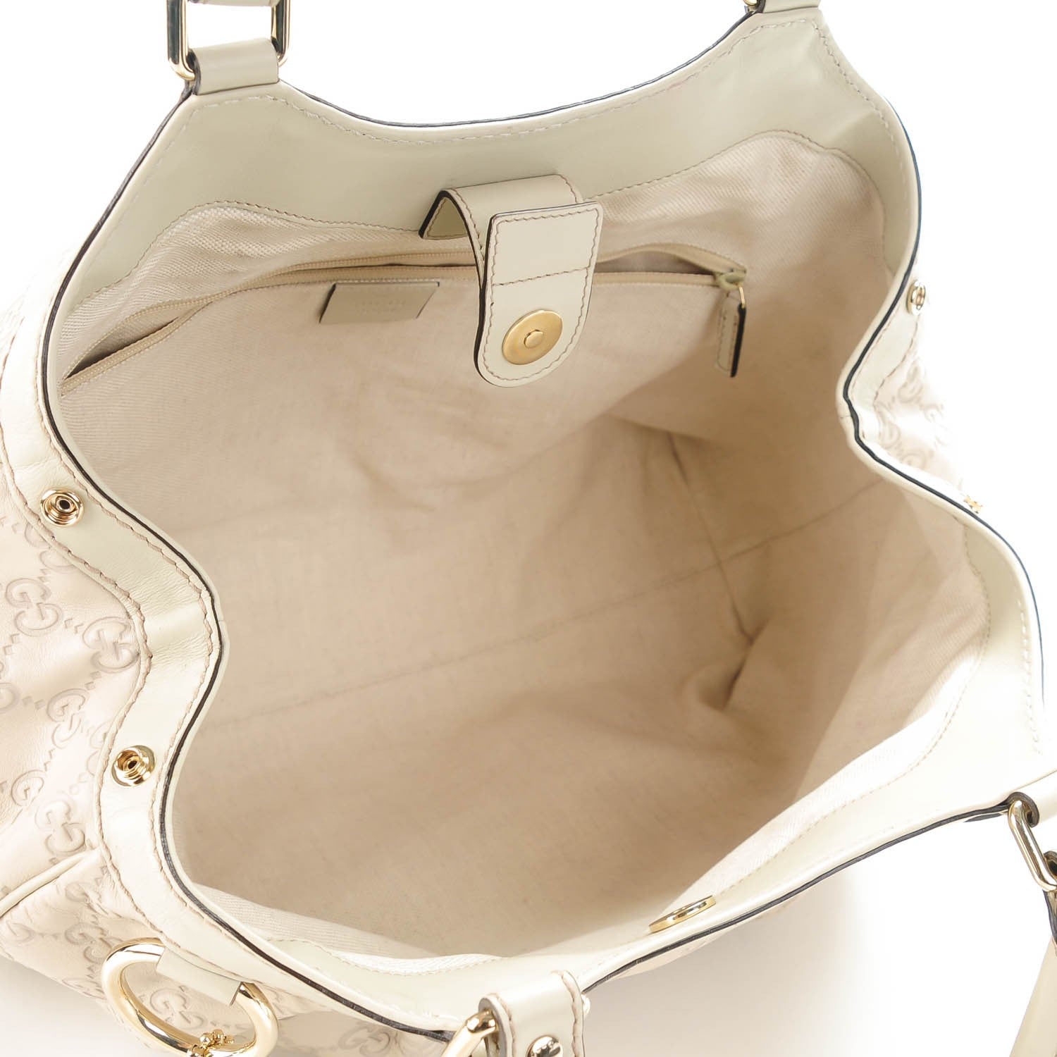 Gucci Guccissima Medium Sukey Tote Mystic White 5 of 7