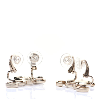 Chanel Metal Pearl CC Coco Climber Clip On Earrings Gold 5 of 6
