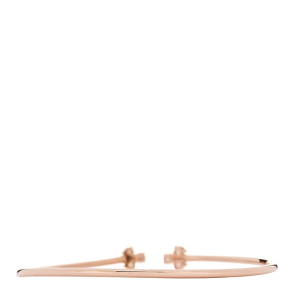 Tiffany 18K Rose Gold Diamond Aria Wire Bracelet 2 of 3