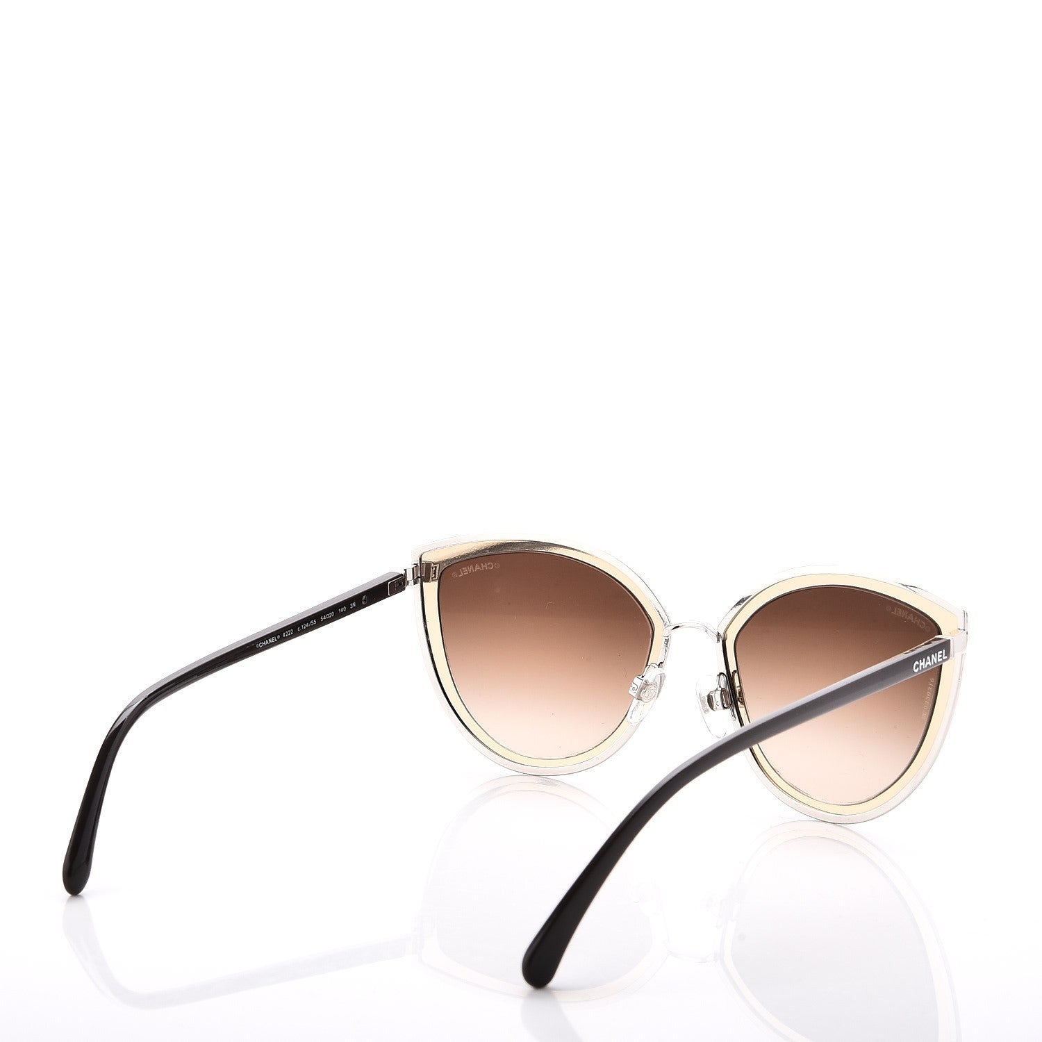 Chanel Metal Cat Eye Sunglasses 4222 Gold 4 of 7