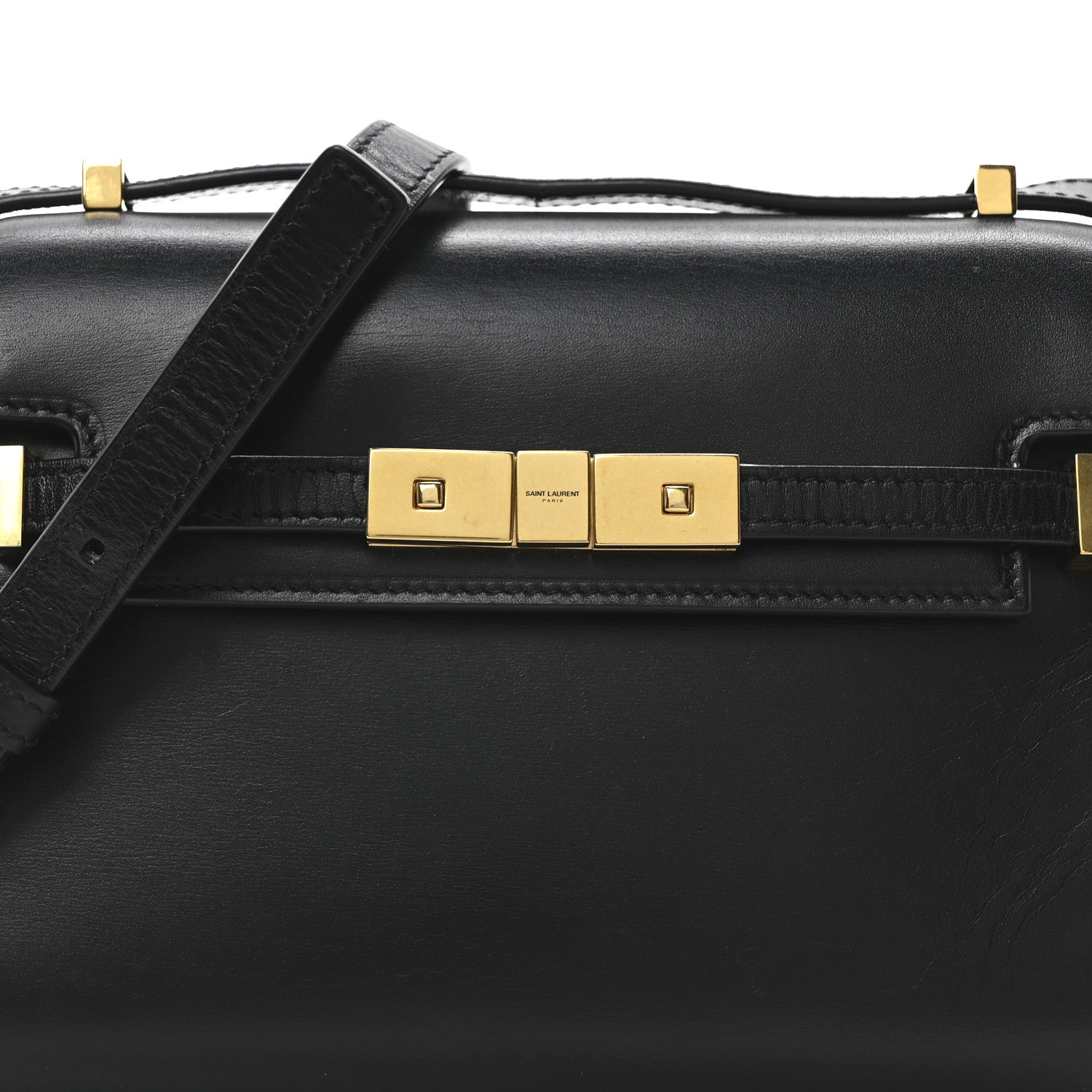 Saint Laurent Smooth Calfskin Mini Manhattan Shoulder Bag Black 7 of 9