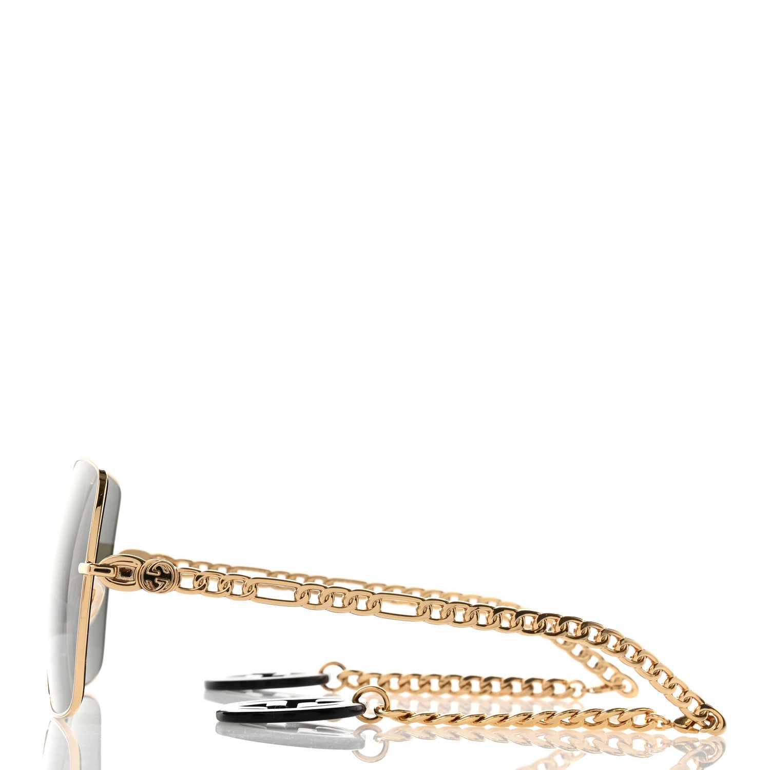 Gucci Square Frame Oversized Sunglasses GG0724S Gold 4 of 7
