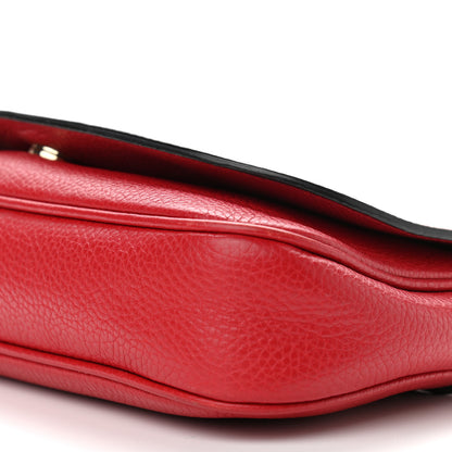 Gucci Pebbled Calfskin Medium Soho Flap Crossbody Vibrant Red 9 of 11