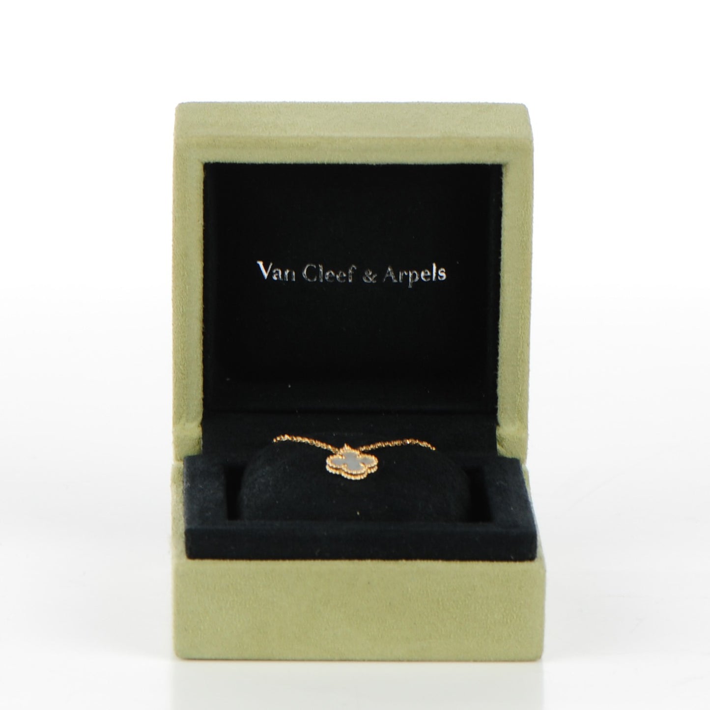 18K Yellow Gold Mother of Pearl Sweet Alhambra Pendant Necklace