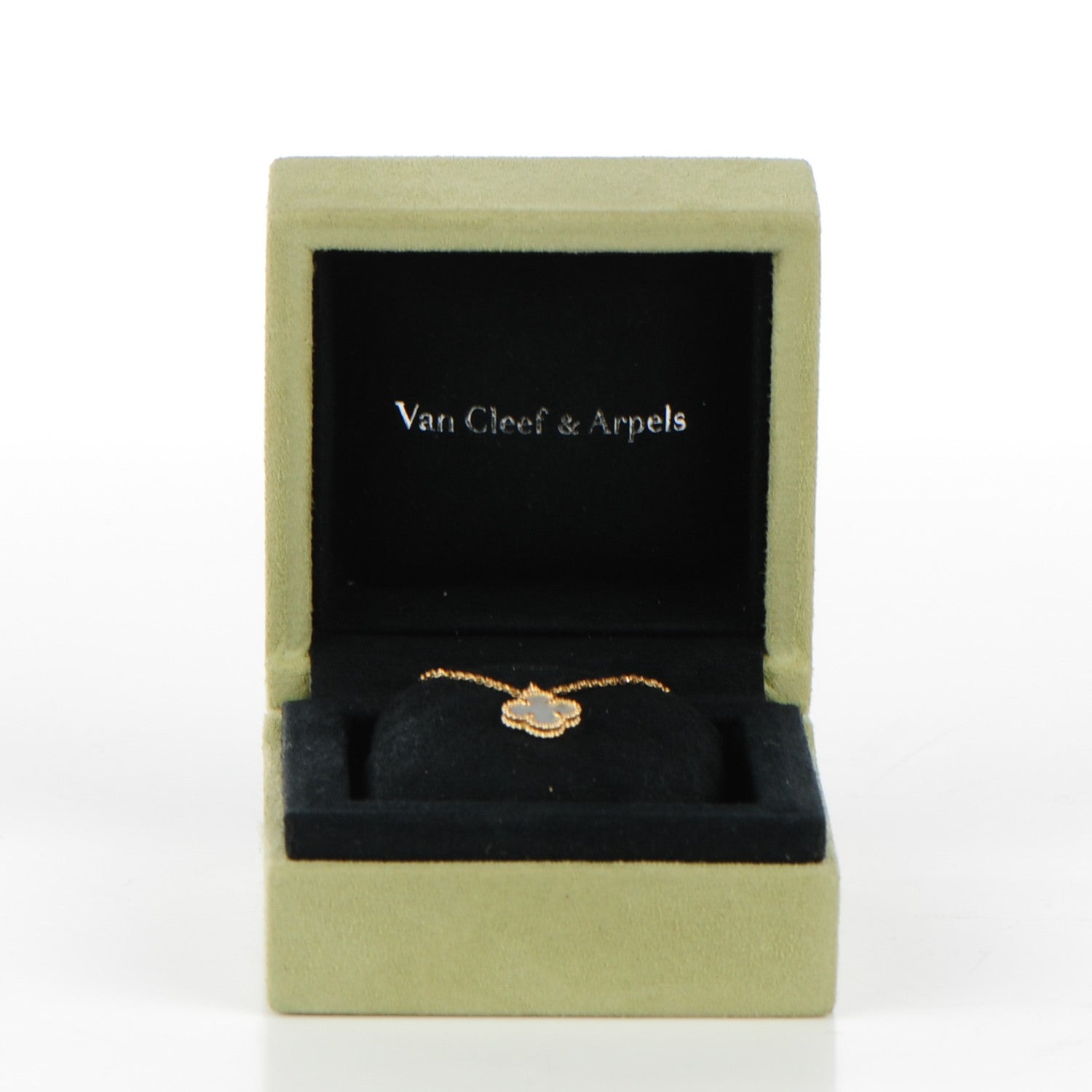 Van Cleef & Arpels 18K Yellow Gold Mother of Pearl Sweet Alhambra Pendant Necklace 6 of 6
