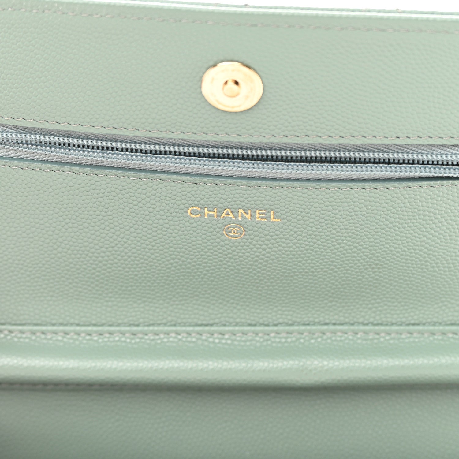 Chanel Caviar Quilted Wallet On Chain WOC Dark Green 6 of 16