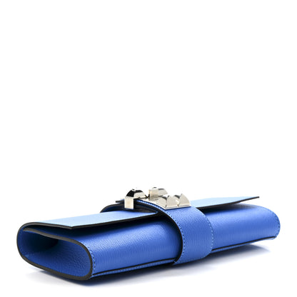 Hermes Chevre Mysore Medor 23 Clutch Bleu Hydra 4 of 7