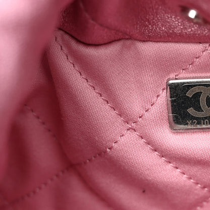 Chanel Metallic Lambskin Lacquered Monochrome Quilted Mini Chanel 22 Pink 7 of 11