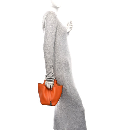 Hermes Taurillon Clemence Picotin Lock 18 PM Orange 2 of 12