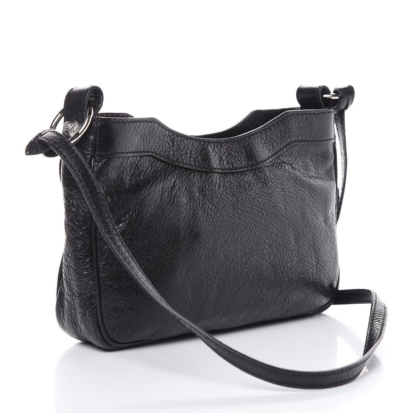 Agneau Giant 12 Silver Hardware Hip Black