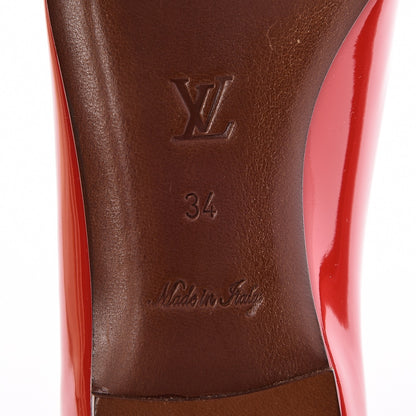 Louis Vuitton Patent Calfskin Eyeline Ballerina Flats 34 Rouge 6 of 8
