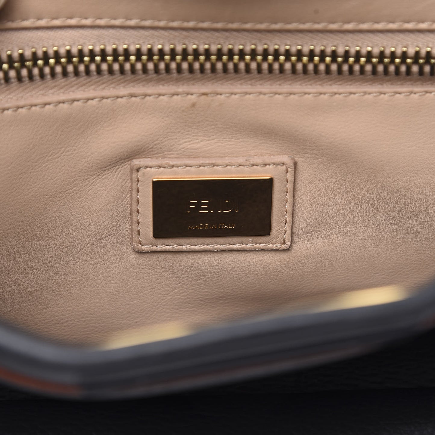 Vitello Seta Burro Medium Peekaboo Iconic Satchel Blue Notte Plaster