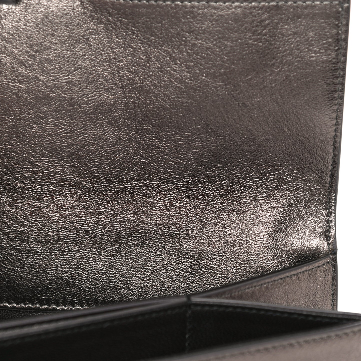 Calfskin Laser Cut Ruffled Isabella Clutch Gray