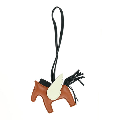 Hermes Milo Lambskin Grigri Rodeo Pegase Horse Bag Charm PM Gold Vert Cypress Vert Fizz 1 of 5
