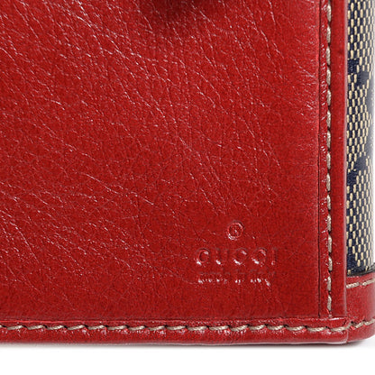 Gucci Crystal Monogram Continental Wallet Red Navy 7 of 8