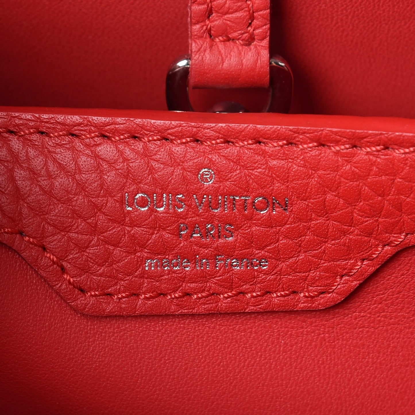Taurillon Capucines PM Rubis