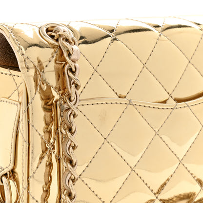 Chanel Mirror Calfskin Metallic Calfskin Quilted Hollywood Boulevard Mini Flap With Star Coin Purse Gold 12 of 12