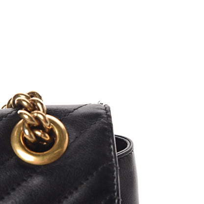 Gucci Calfskin Matelasse Small GG Marmont Shoulder Bag Black 15 of 16