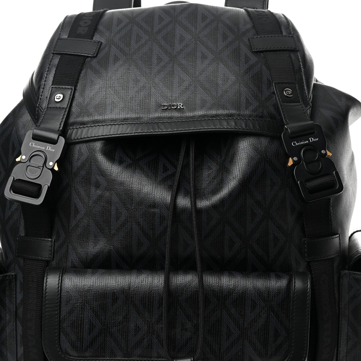 Christian Dior Canvas CD Diamond Hit The Road Backpack Black 8 of 13