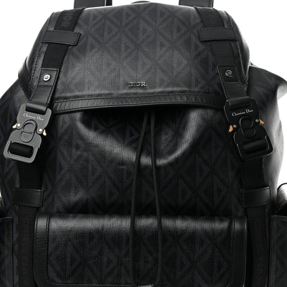 Christian Dior Canvas CD Diamond Hit The Road Backpack Black 8 of 13