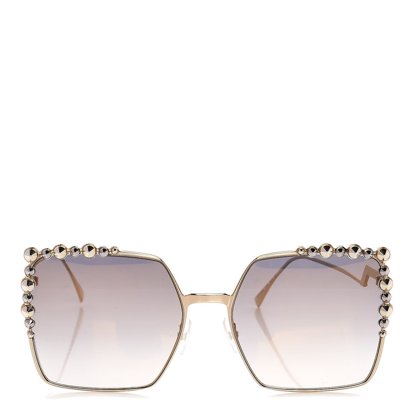 Metal Dots Square Sunglasses FF 0259/S Grey