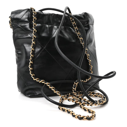 Chanel Shiny Calfskin Quilted Mini Chanel 22 Black 3 of 11