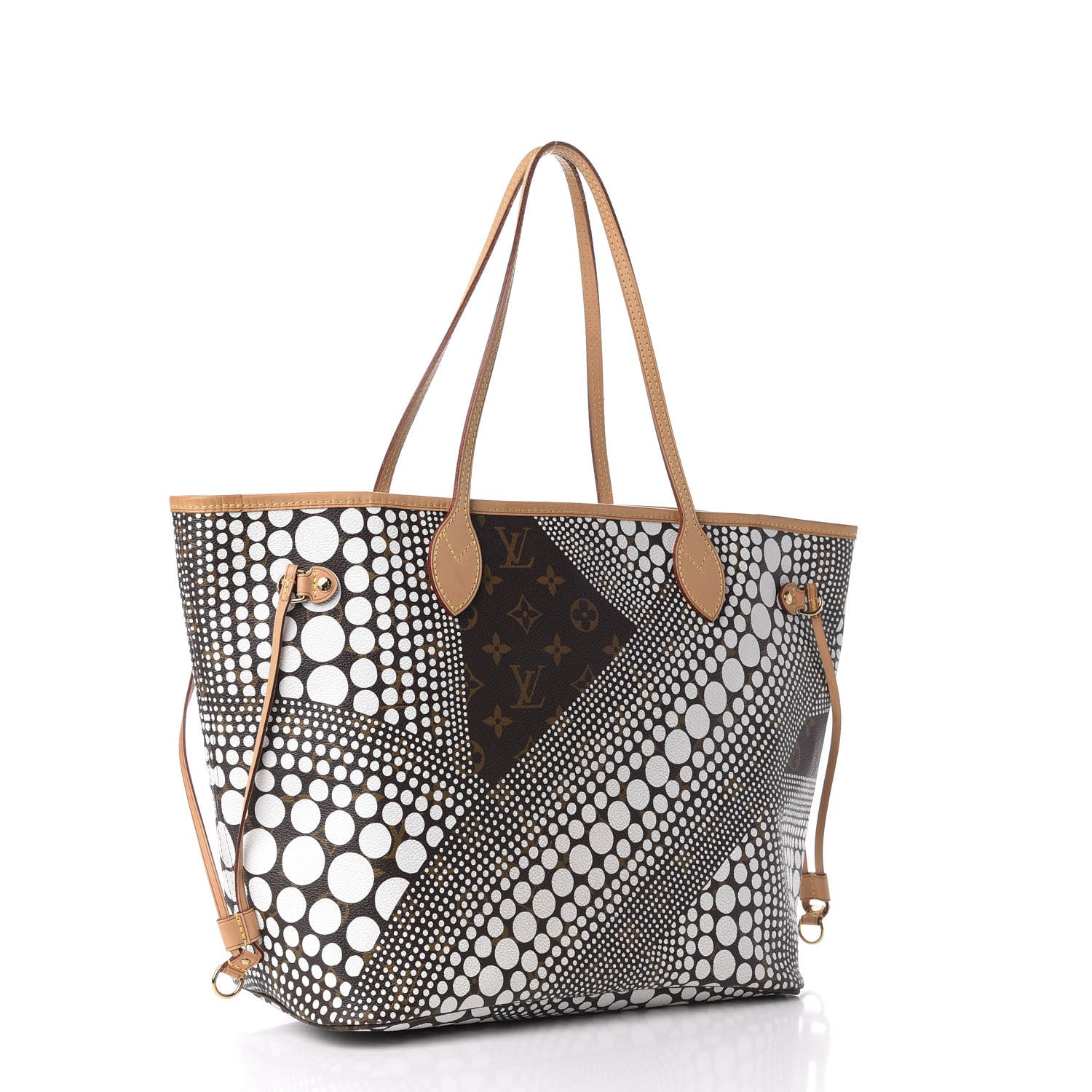 Louis Vuitton Monogram Kusama Waves Neverfull MM White 3 of 10