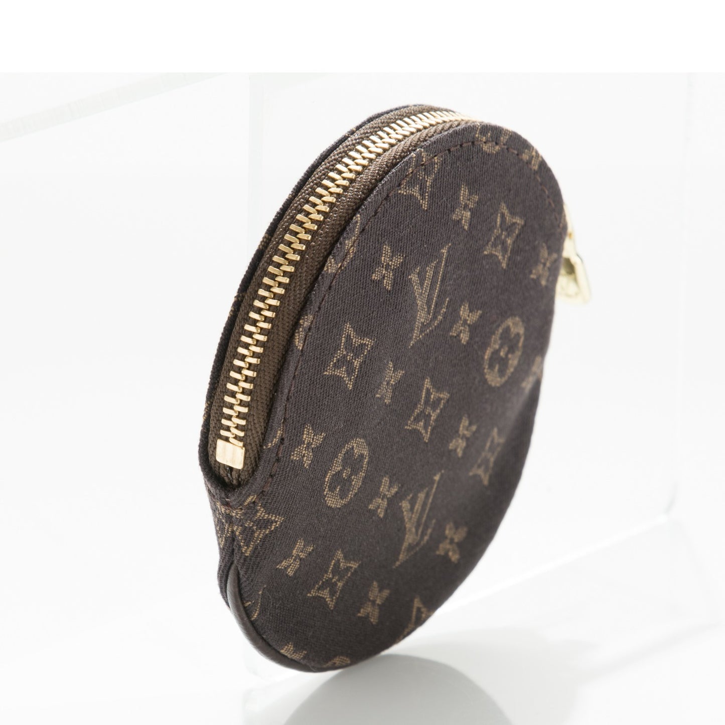 Mini Lin Round Coin Purse Ebene