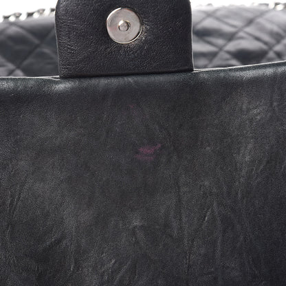 Chanel Washed Lambskin Quilted Maxi Chain Around Flap Black 10 of 14