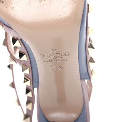 Valentino Garavani Nappa Rockstud Ankle Strap Pumps 35.5 Stone Poudre 9 of 11