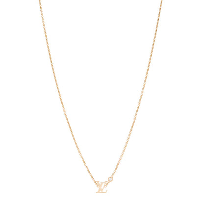 Louis Vuitton 18K Yellow Gold Diamond Idylle Blossom LV Pendant Necklace 1 of 5