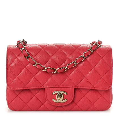 Chanel Caviar Quilted Mini Rectangular Flap Dark Pink 1 of 10