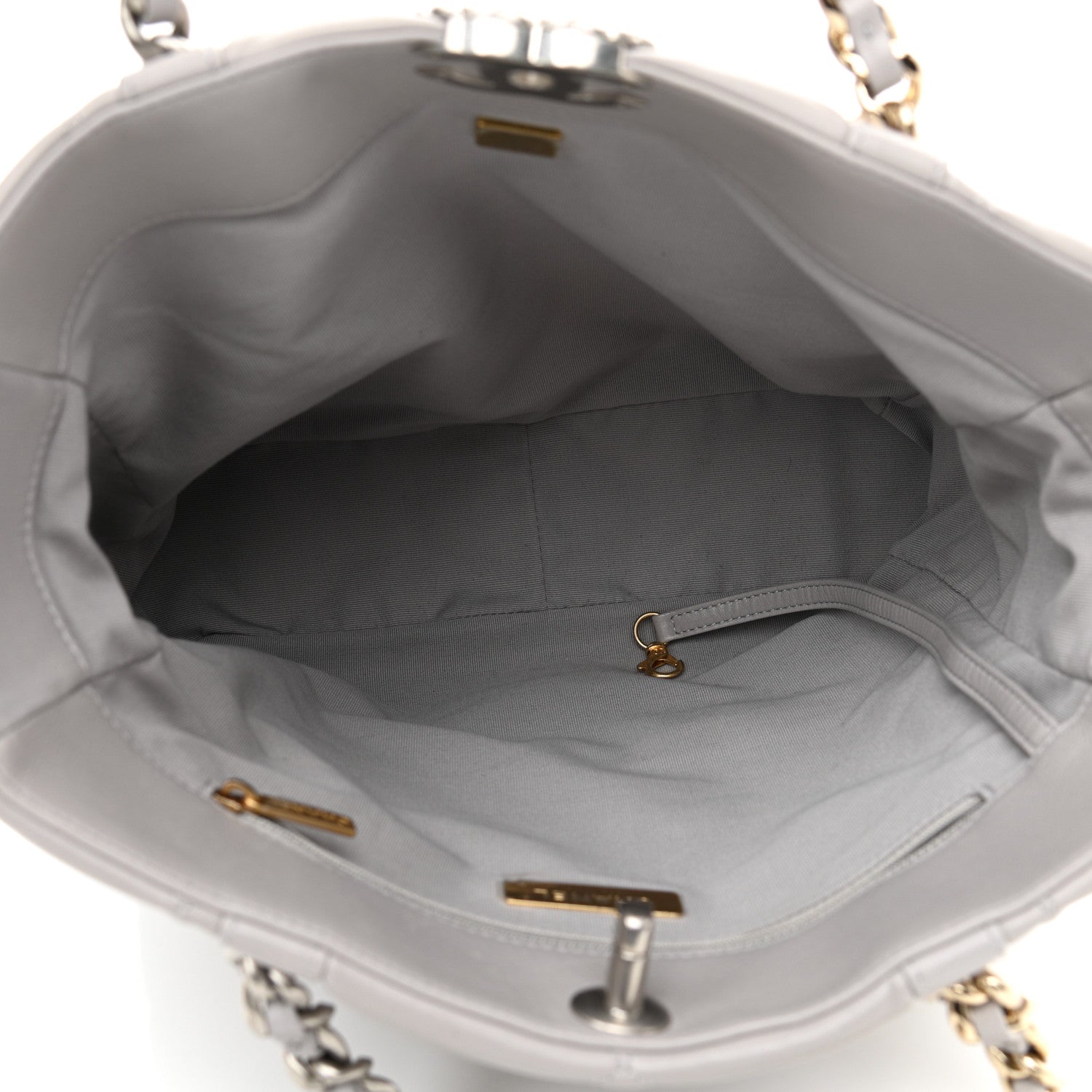 Chanel Lambskin Quilted Chanel 19 Shopping Bag Grey 5 of 11