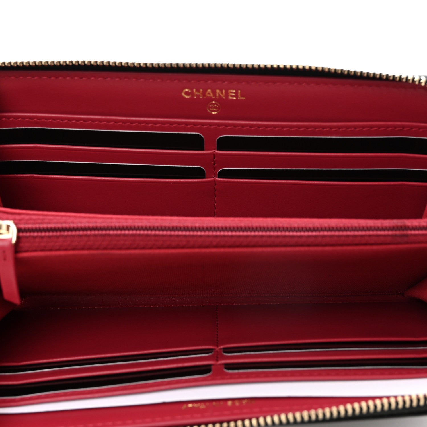 Chanel Lambskin Quilted 19 Long Zipped Around Wallet Black 5 of 9