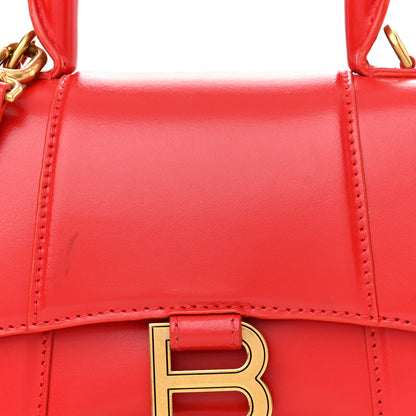 Balenciaga Shiny Box Calfskin Hourglass Top Handle Bag XS Bright Red 8 of 11