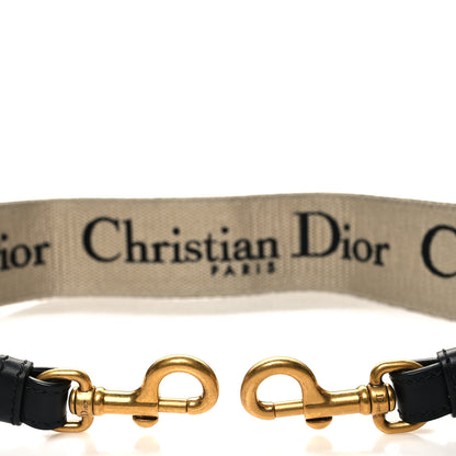 Christian Dior Canvas Embroidered Shoulder Strap Black 3 of 4