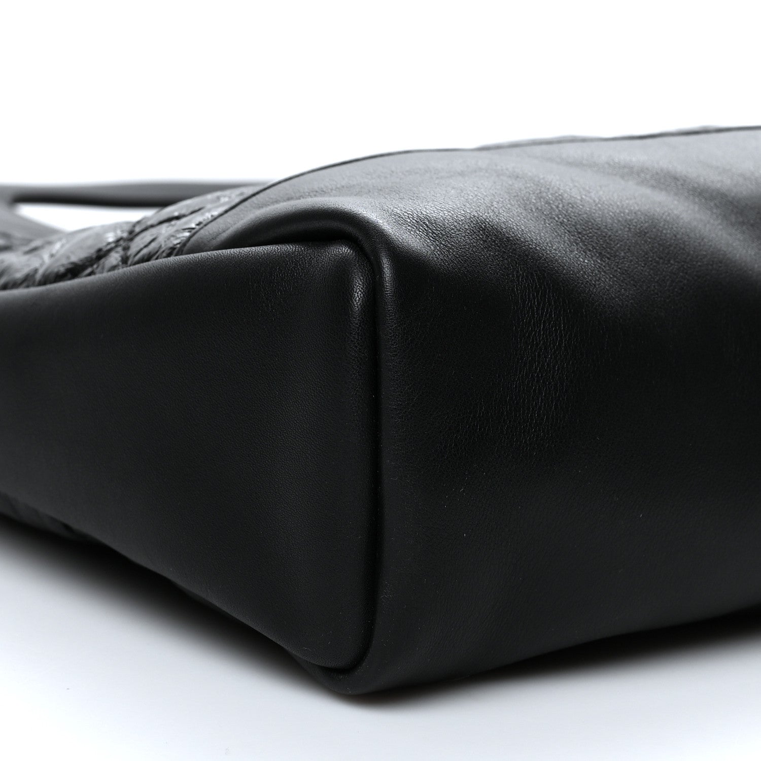 Chanel Crumpled Calfskin Quilted 31 Large Shopping Bag Black 8 of 9