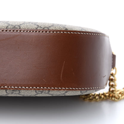 Gucci GG Supreme Monogram Cuoio Toscano Mini Chain Shoulder Bag Beige Ebony Cuir 11 of 15