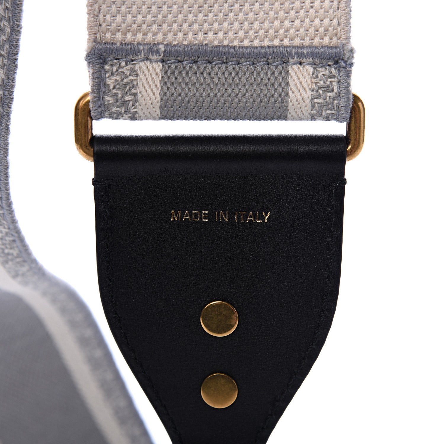 Christian Dior Canvas Embroidered Shoulder Strap Grey 4 of 4