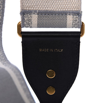 Christian Dior Canvas Embroidered Shoulder Strap Grey 4 of 4