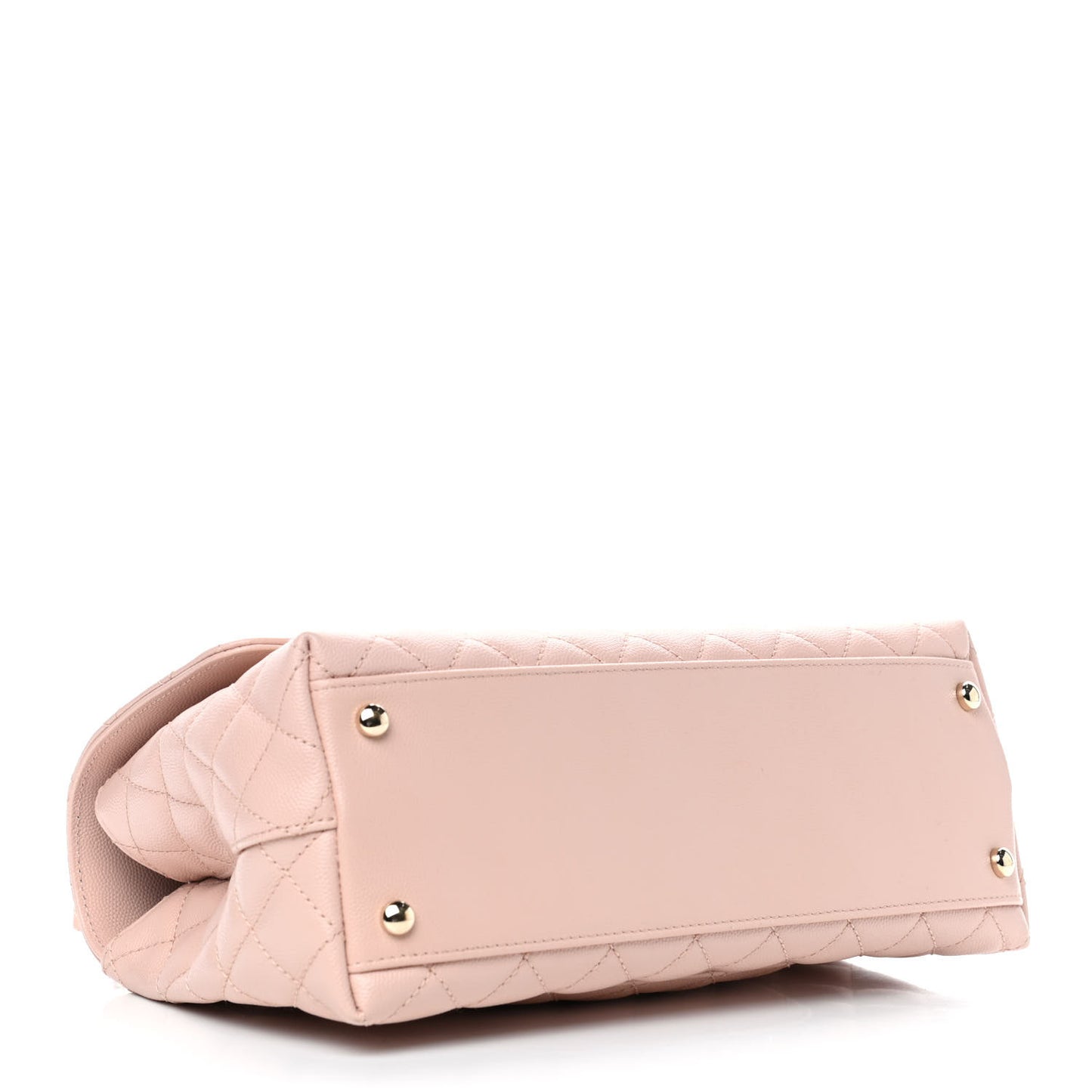 Caviar Quilted Small Coco Handle Flap Light Pink